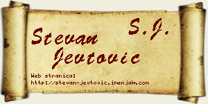 Stevan Jevtović vizit kartica